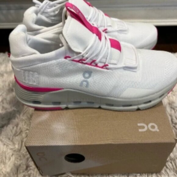 Cloudnova Women's Sneakers Shoes White Pink - Picture 2 of 5